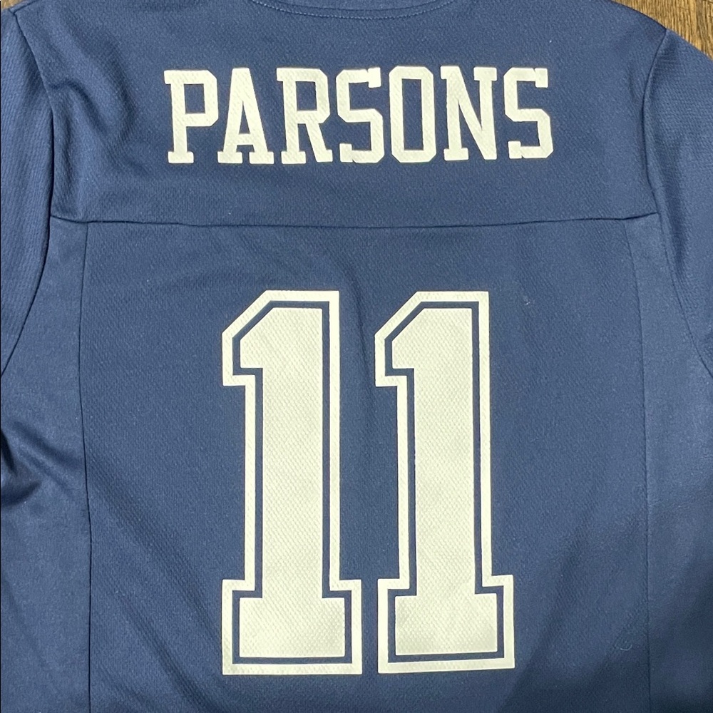 Nike Men's Blue Jersey with White Parsons 11